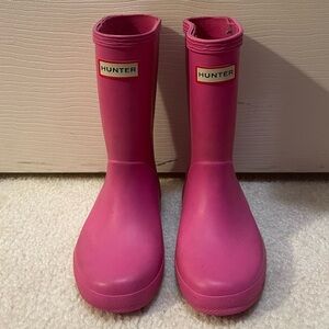 Hunter Rain Boots Pink Waterproof Boots size 11 UK